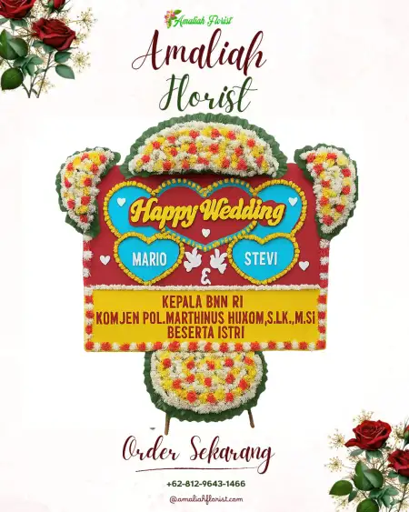 Papan Bunga Pernikahan Serijabo